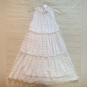 Lilly Pulitzer INDIRA Swing Dress Resort Snow White Eyelet Size XS